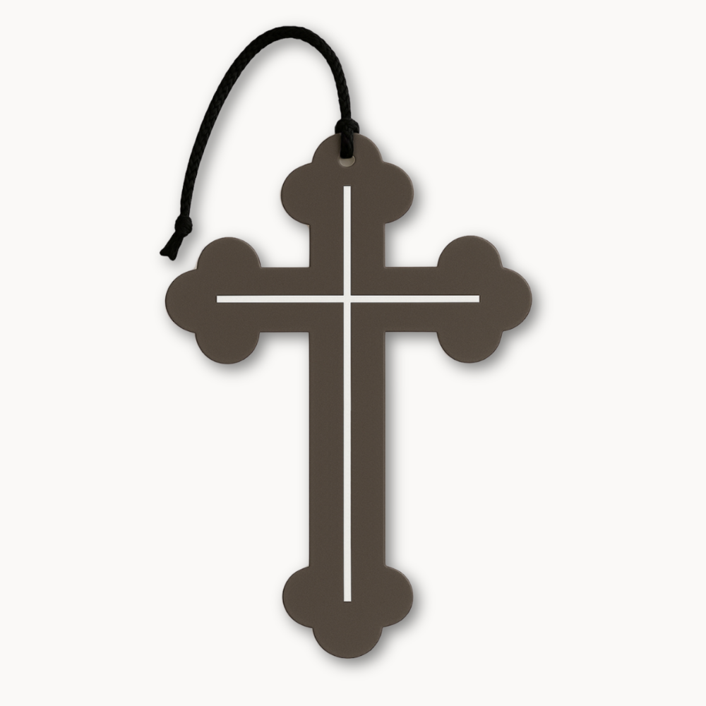 Charcoal Orthodox Cross – Strawberry